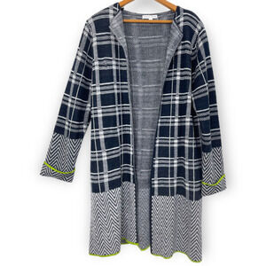 NOTATIONS‎ Plaid Cardigan Size Medium